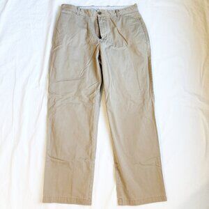 J.Crew Mens Khaki Chino Pants 32x30 100% Cotton Casual Flat Front